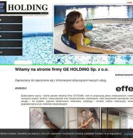 GE Holding Sp. z o.o. Sports and Tourism – Pools and Water Parks, Sports and Tourism – Beaches and Pools,  polska Firma