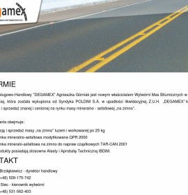 Degamex Zakład Usługowo-Handlowy Transport Services – Roads highways and bridges,  polska Firma