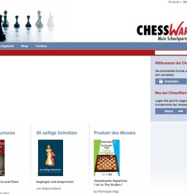 Chessware Schachversand – Strona główna – Bernhard Jehle, Szachy Online Store Szachy Store, szachy, szachy, książki sprzęt szachy niemiecki sklep internetowy Hobby, Książki, Komputery, Oprogramowanie & multimedia,
