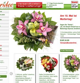 Flower Delivery Floridee.de – Darmowa wysyłka kwiatów. niemiecki sklep internetowy