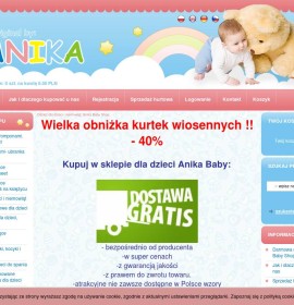 Internetowy sklep dla dzieci Anika Baby Shop polski sklep internetowy