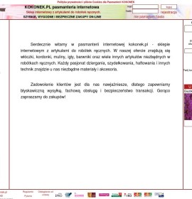 Pasmanteria internetowa Kokonek – sklep online z artykułami do robótek ręcznych polski sklep internetowy