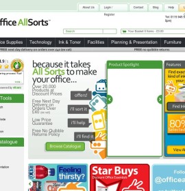 Office Allsorts store brytyjski sklep internetowy Artykuły biurowe,