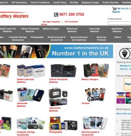 Battery Masters store brytyjski sklep internetowy Fotografia,