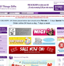 All Things Gifts store brytyjski sklep internetowy Artykuły dla dzieci, Prezenty,
