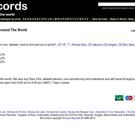 Encore Records store brytyjski sklep internetowy Muzyka,