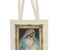 Cream printed Tote-bag Godard – Immaculate Conception – Carnet de Mode –