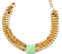 Gold & sea-green Melli Bracelet – Carnet de Mode – Odzież Damska – Bielizna – Biustonosze, Odzież Damska – Akcesoria – Szelki, Biżuteria Damska – Biżuteria – Bransoletki,