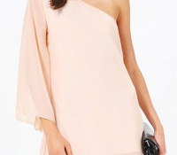 Pink One Shoulder Layer Dress – Choies – Odzież Damska – Suknie – ,