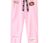 Pink Patch Pattern Elastic Waist Sport Pants – Choies –